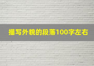 描写外貌的段落100字左右