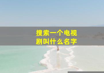 搜索一个电视剧叫什么名字