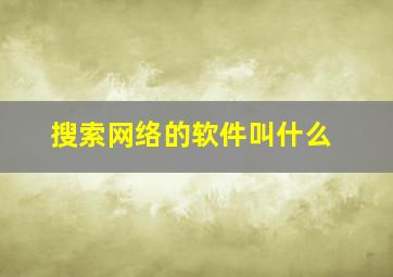 搜索网络的软件叫什么