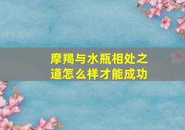 摩羯与水瓶相处之道怎么样才能成功