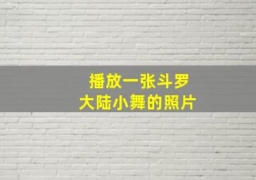 播放一张斗罗大陆小舞的照片