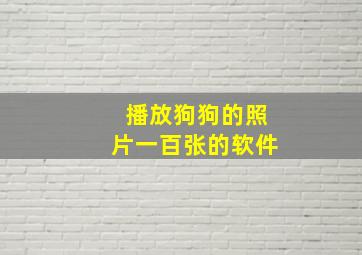 播放狗狗的照片一百张的软件