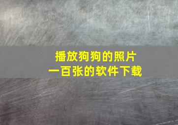 播放狗狗的照片一百张的软件下载