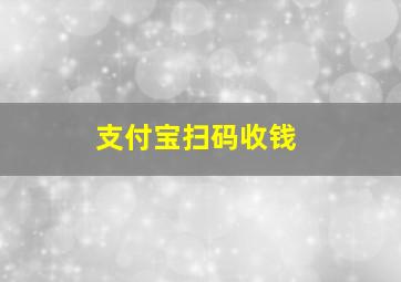 支付宝扫码收钱