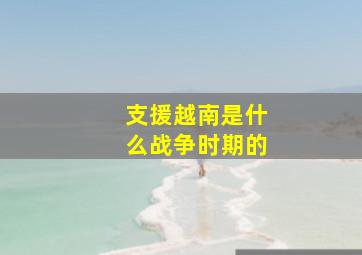 支援越南是什么战争时期的