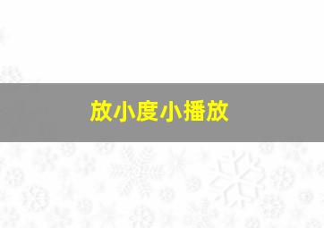 放小度小播放