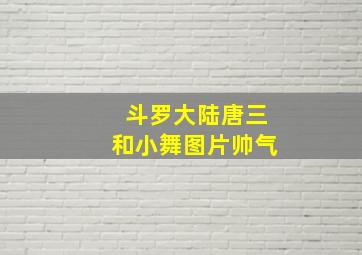 斗罗大陆唐三和小舞图片帅气