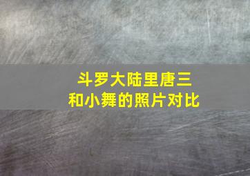 斗罗大陆里唐三和小舞的照片对比