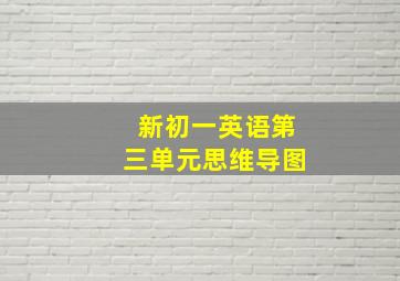 新初一英语第三单元思维导图