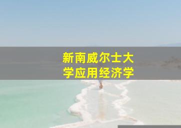 新南威尔士大学应用经济学