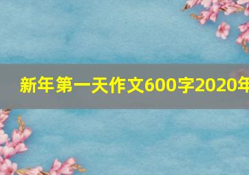 新年第一天作文600字2020年