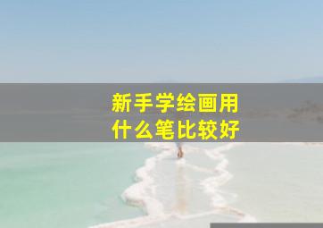 新手学绘画用什么笔比较好