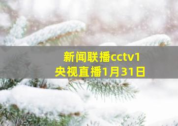 新闻联播cctv1央视直播1月31日