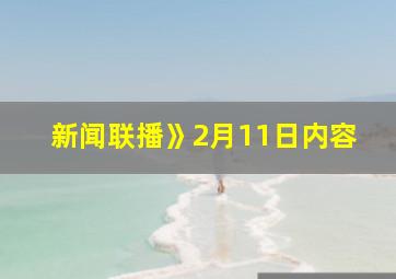 新闻联播》2月11日内容