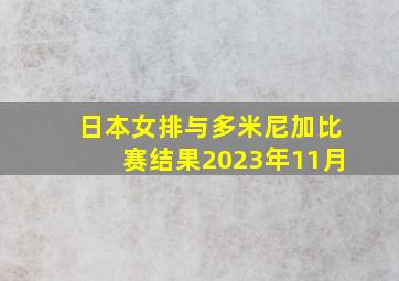 日本女排与多米尼加比赛结果2023年11月