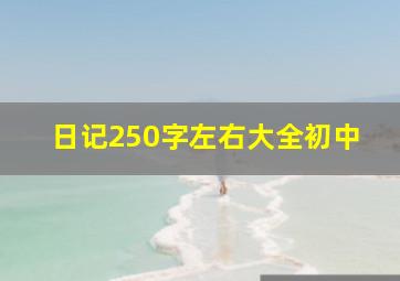 日记250字左右大全初中