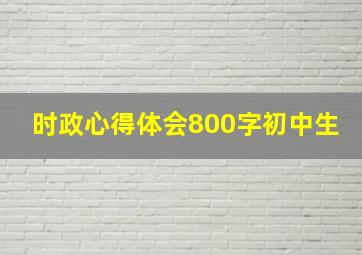 时政心得体会800字初中生