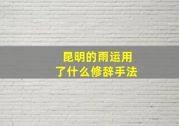 昆明的雨运用了什么修辞手法