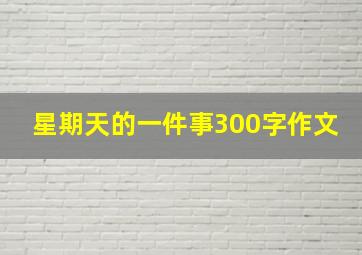 星期天的一件事300字作文