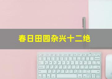 春日田园杂兴十二绝