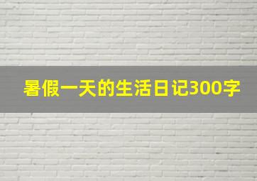 暑假一天的生活日记300字