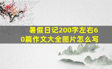 暑假日记200字左右60篇作文大全图片怎么写