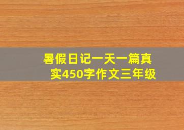 暑假日记一天一篇真实450字作文三年级