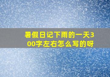 暑假日记下雨的一天300字左右怎么写的呀