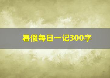 暑假每日一记300字