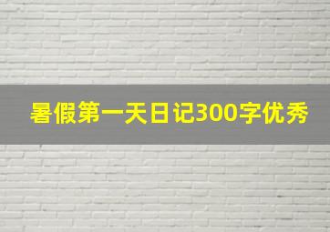 暑假第一天日记300字优秀