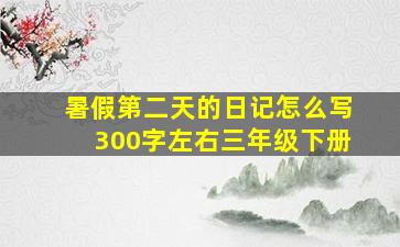 暑假第二天的日记怎么写300字左右三年级下册