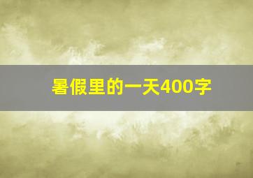 暑假里的一天400字