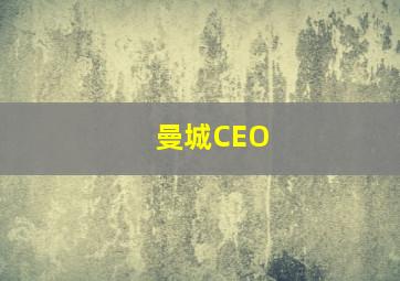 曼城CEO