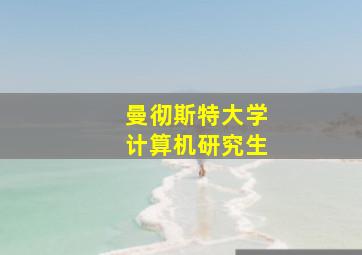 曼彻斯特大学计算机研究生