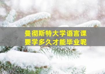 曼彻斯特大学语言课要学多久才能毕业呢