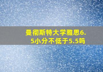 曼彻斯特大学雅思6.5小分不低于5.5吗