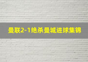 曼联2-1绝杀曼城进球集锦