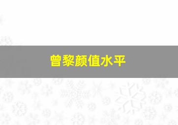 曾黎颜值水平