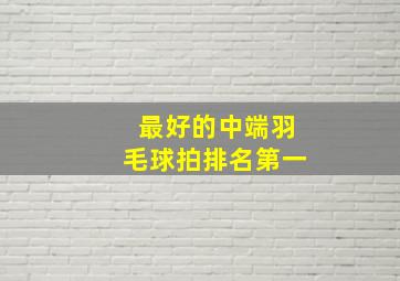 最好的中端羽毛球拍排名第一