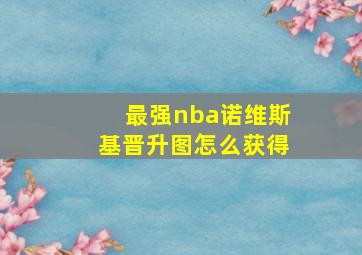 最强nba诺维斯基晋升图怎么获得