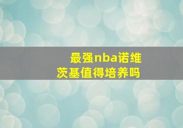 最强nba诺维茨基值得培养吗