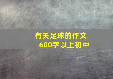 有关足球的作文600字以上初中