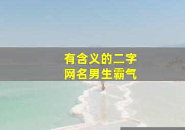 有含义的二字网名男生霸气