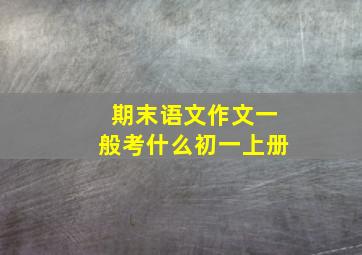 期末语文作文一般考什么初一上册