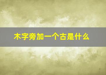 木字旁加一个古是什么