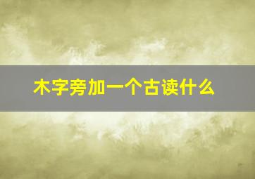 木字旁加一个古读什么