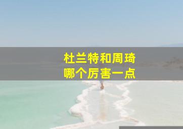 杜兰特和周琦哪个厉害一点