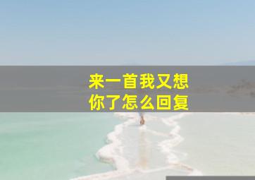 来一首我又想你了怎么回复