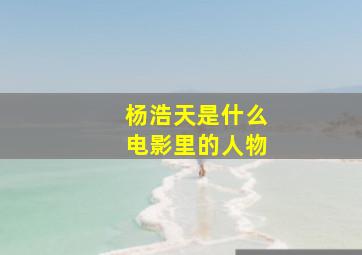 杨浩天是什么电影里的人物