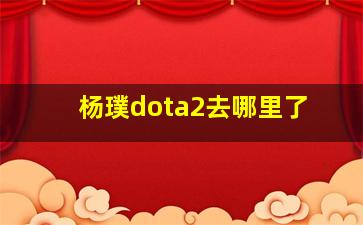 杨璞dota2去哪里了